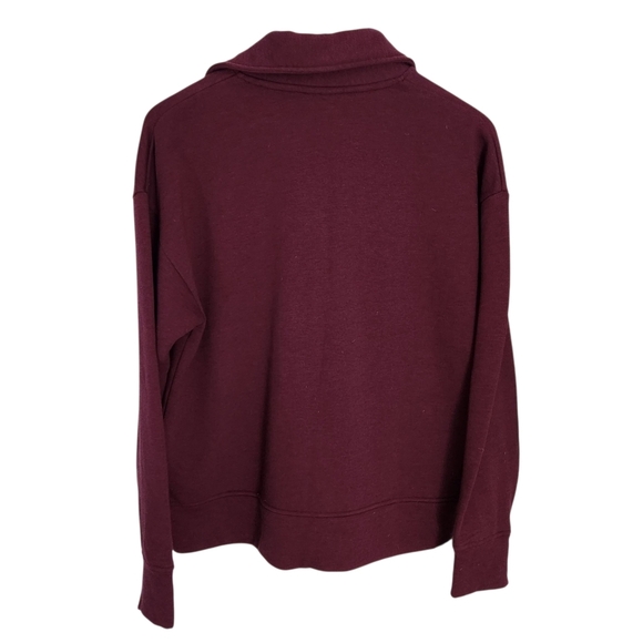 TENTREE Treefleece Grove pullover Sweatshirt color burgundy small - Picture 10 of 14
